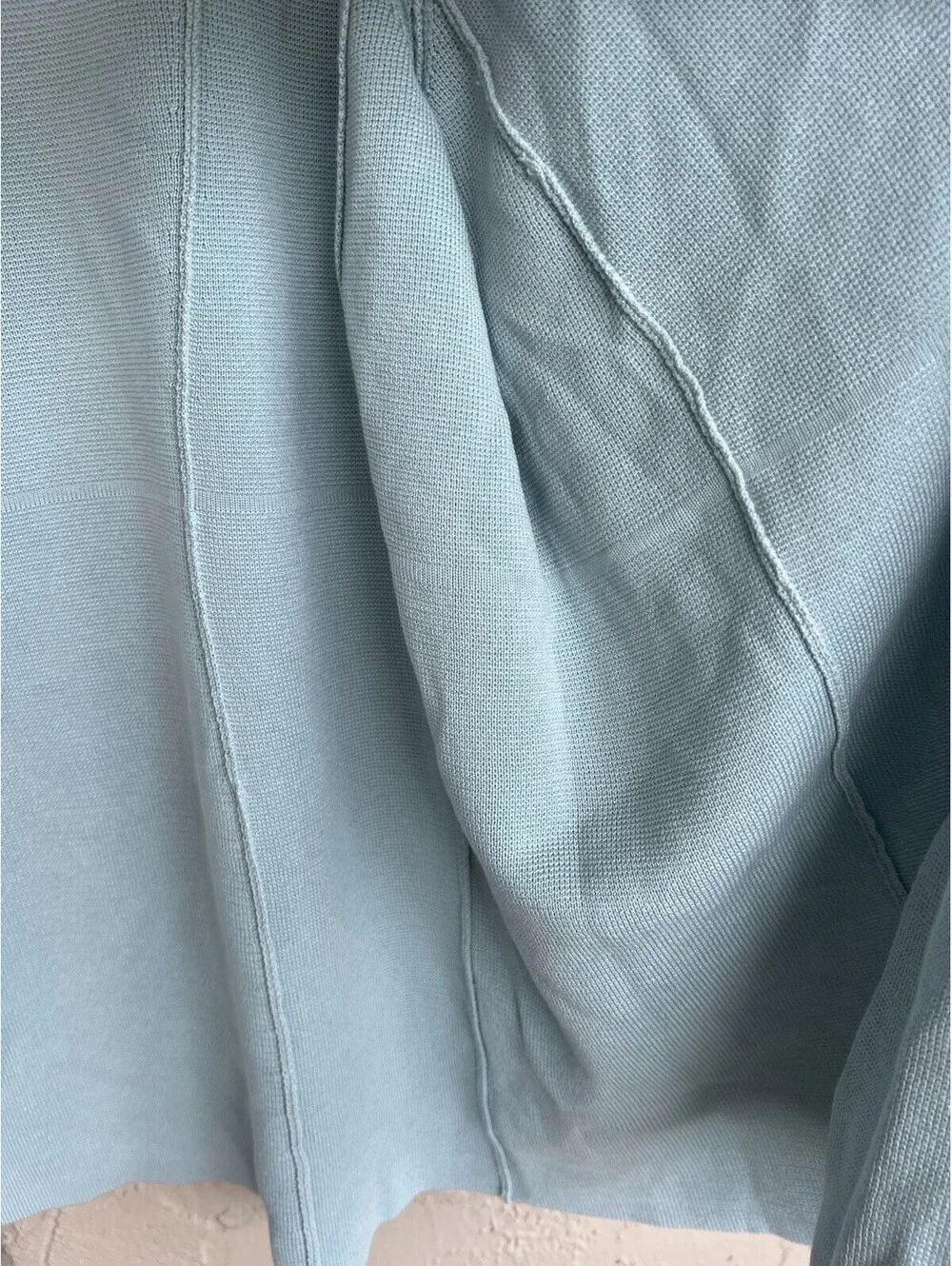 Eileen Fisher Woman Light Blue Silk  Open Front Cardigan 3X?